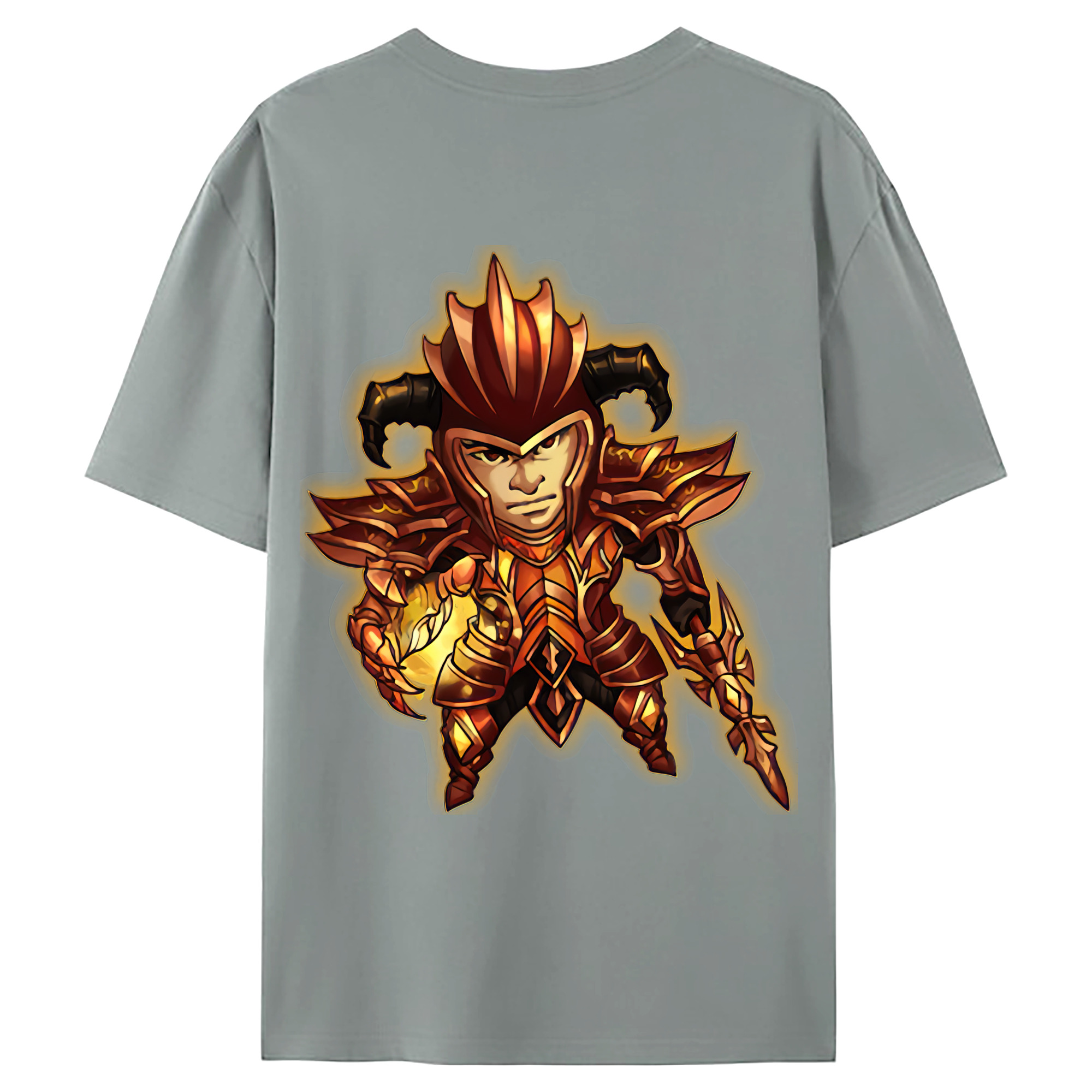 （画像用） リーグ・オブ・レジェンド League of Legends LOL 綿100％ メンズ半袖Tシャツ（バックプリント） 通気性